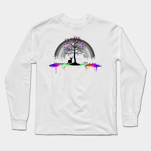 Melting Rainbow Colors Parasite Long Sleeve T-Shirt by Tobe_Fonseca